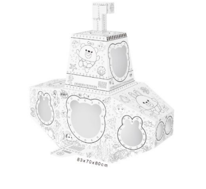 图片 DIY graffiti science teaching three-dimensional paper house kindergarten