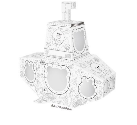 图片 DIY graffiti science teaching three-dimensional paper house kindergarten