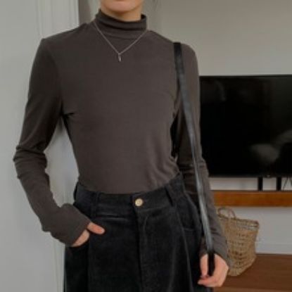 图片 Soft solid color elastic base high-end top