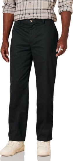 图片 Essentials Men's Classic-Fit Wrinkle-Resistant Flat-Front Chino Pant (Available in Big & Tall)