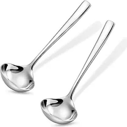 图片 1KEAWELL Louis 7.5 Inches Gravy Ladle, 18/10 Stainless Steel Mini Ladle, Dishwasher Safe (1)