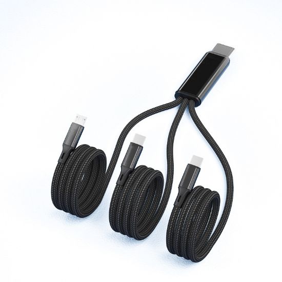 图片 Type-C male head to one to three data cable C-head
