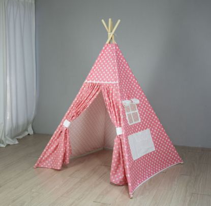 图片 Children's tent Pink stars Indian family toys
