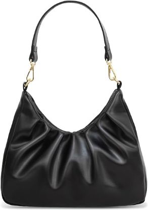图片 Shoulder Bags for Women, Cute Soft Small Clutch Purses,PU Leather Hobo Crossbody Tote Dumpling Bags with Pockets