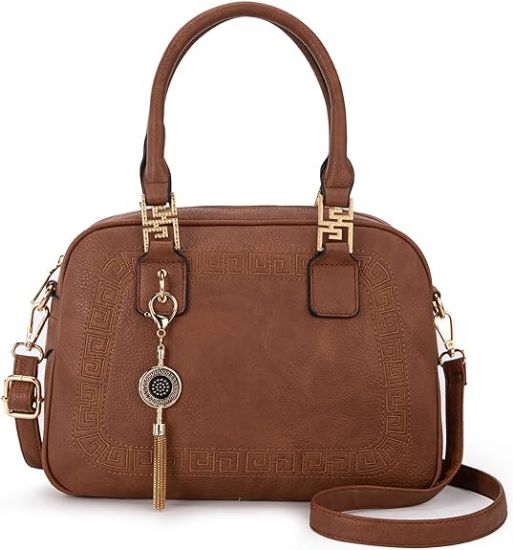 图片 Montana West Small Top Handle Purse for Women Crossbody Satchel Handbag Barrel Bag