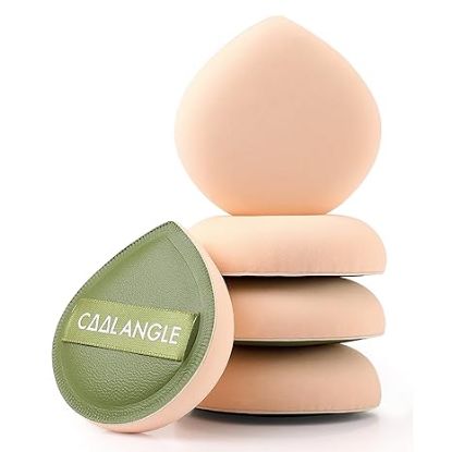 图片 Circular flocking powder puff, dry and wet